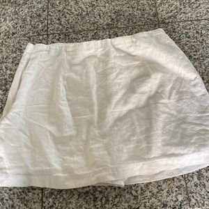 abercrombie white linen skort w a slit